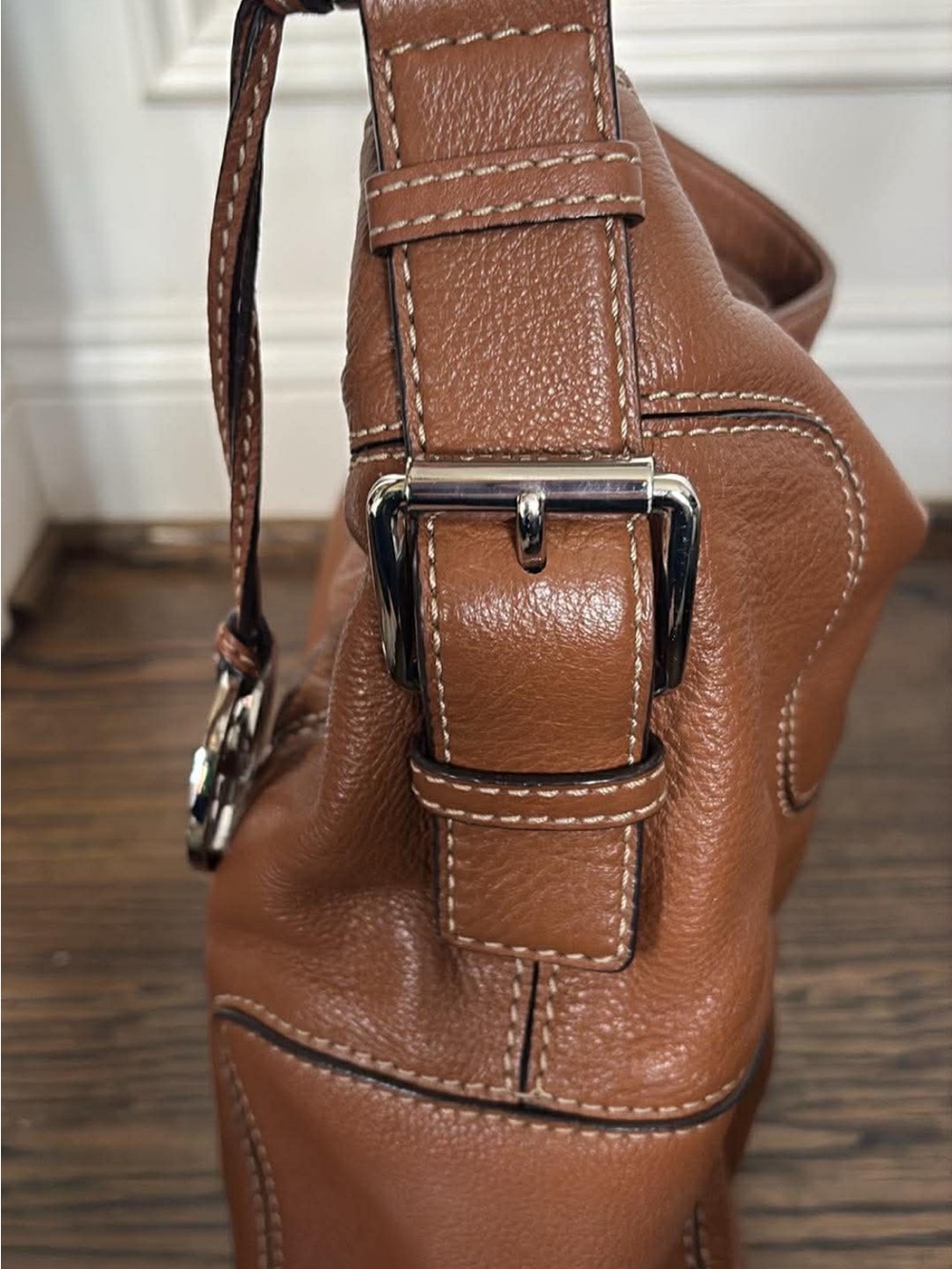 Michael Kors Brown Leather Hobo Shoulder Bag